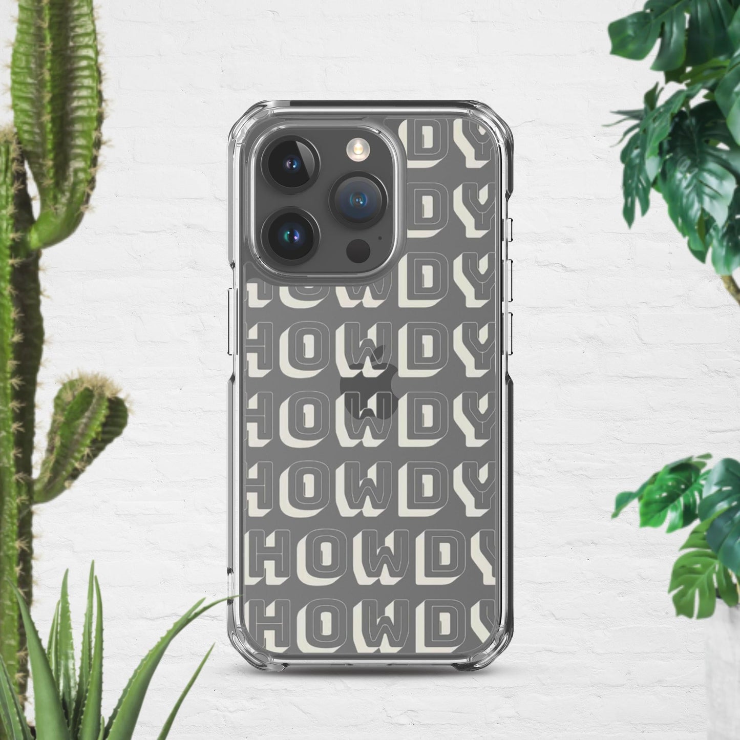 Howdy Clear Case for iPhone® - Pistols 'n Petticoats - #westernboutique# - #westernfashion#