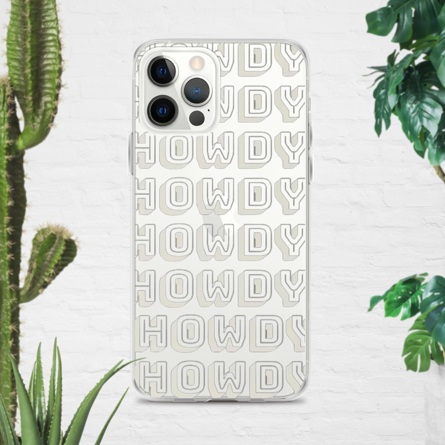 Howdy Clear Case for iPhone® - Pistols 'n Petticoats - #westernboutique# - #westernfashion#