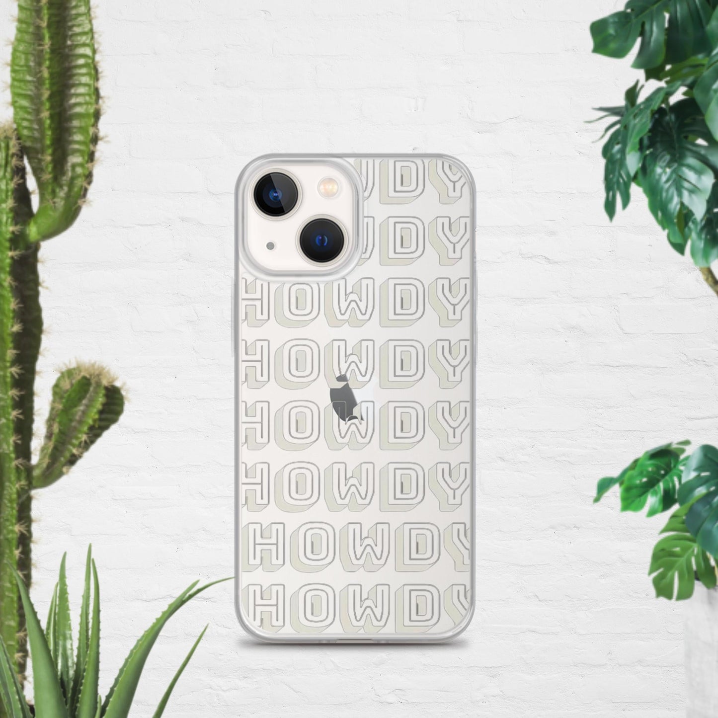 Howdy Clear Case for iPhone® - Pistols 'n Petticoats - #westernboutique# - #westernfashion#