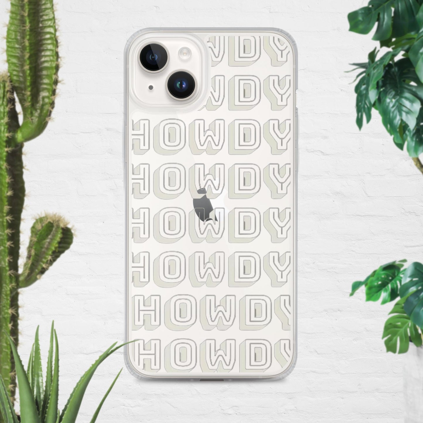 Howdy Clear Case for iPhone® - Pistols 'n Petticoats - #westernboutique# - #westernfashion#