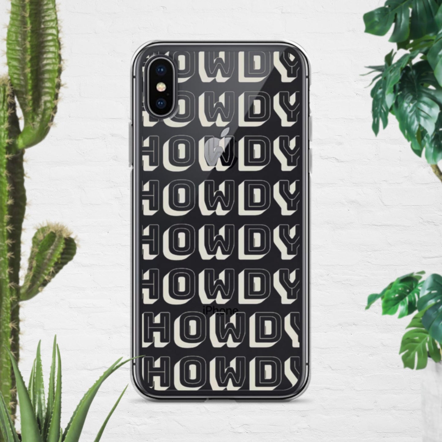 Howdy Clear Case for iPhone® - Pistols 'n Petticoats - #westernboutique# - #westernfashion#