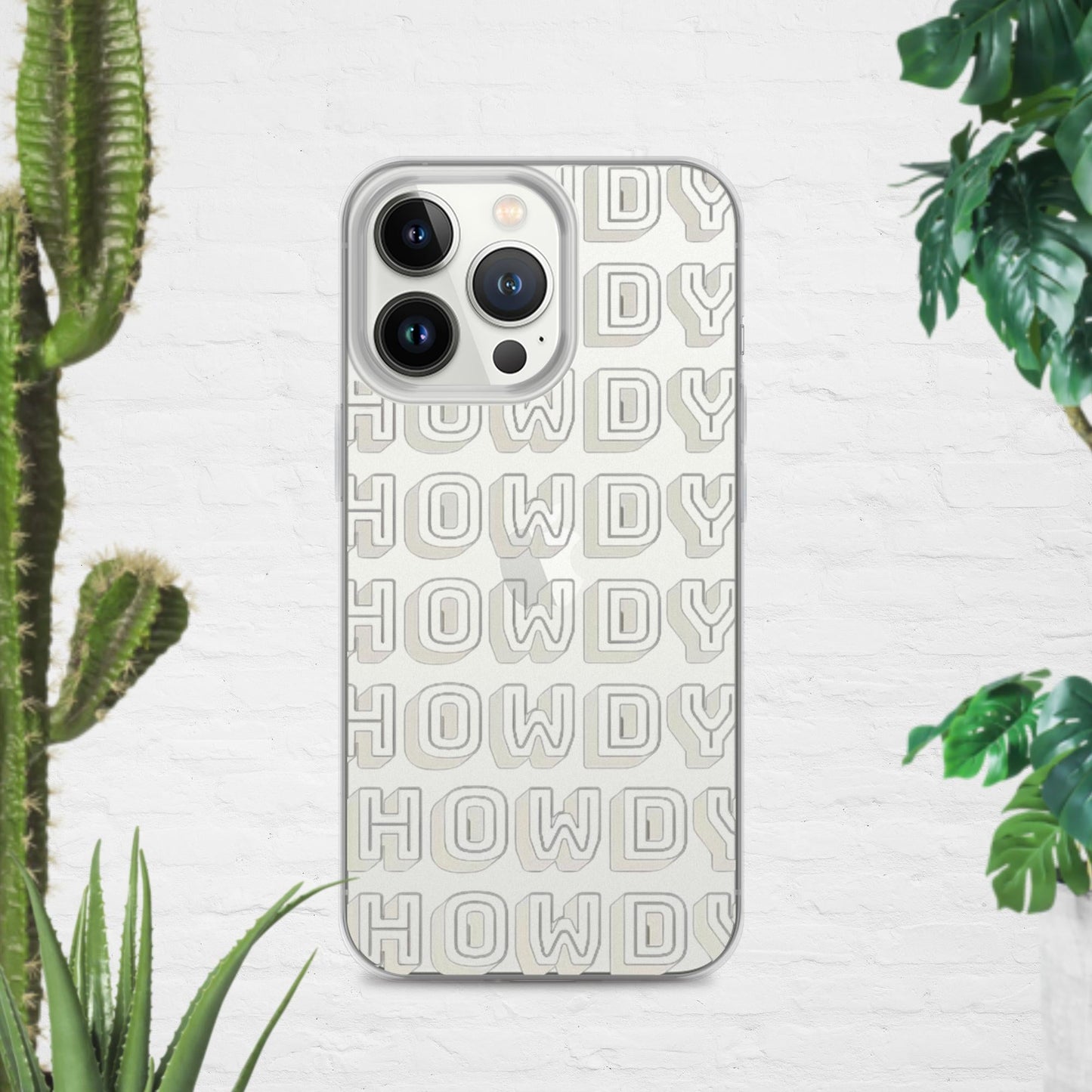 Howdy Clear Case for iPhone® - Pistols 'n Petticoats - #westernboutique# - #westernfashion#