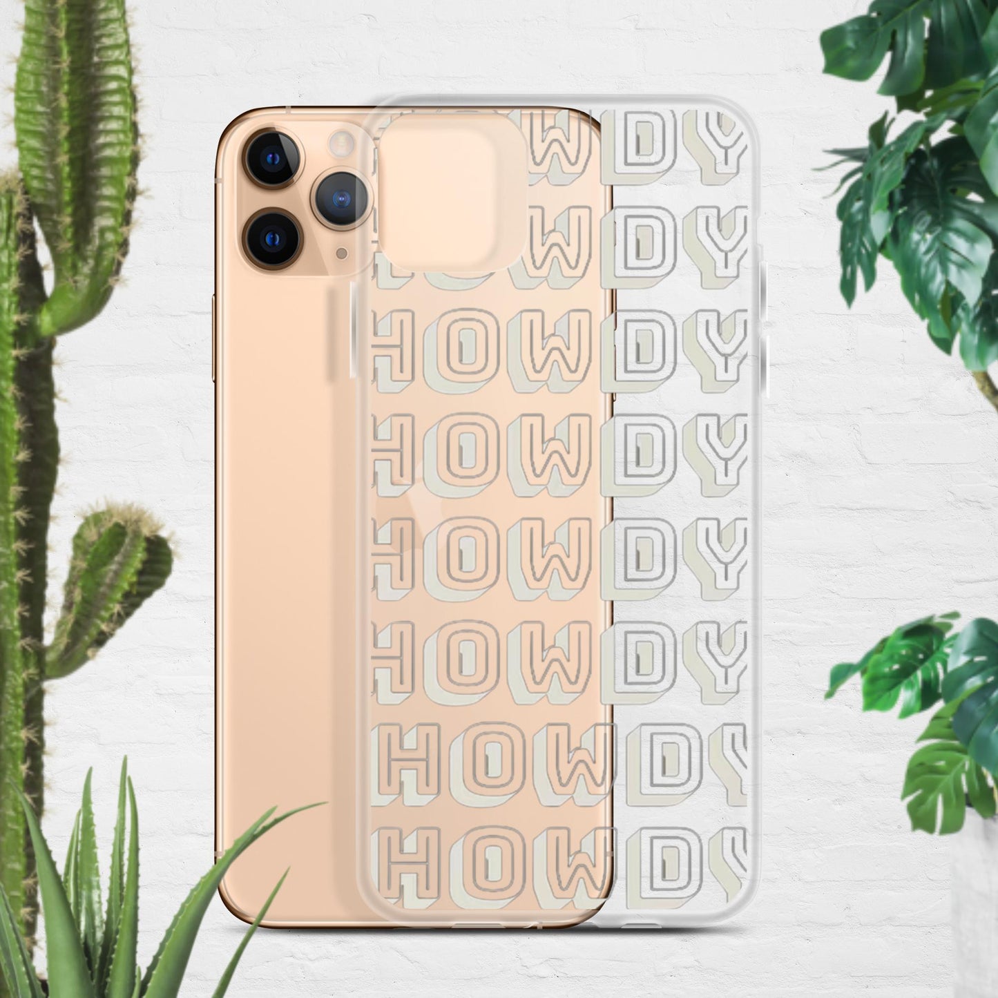 Howdy Clear Case for iPhone® - Pistols 'n Petticoats - #westernboutique# - #westernfashion#