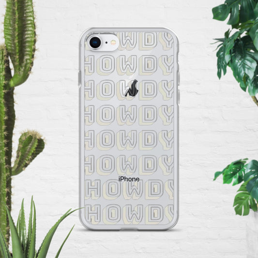 Howdy Clear Case for iPhone® - Pistols 'n Petticoats - #westernboutique# - #westernfashion#