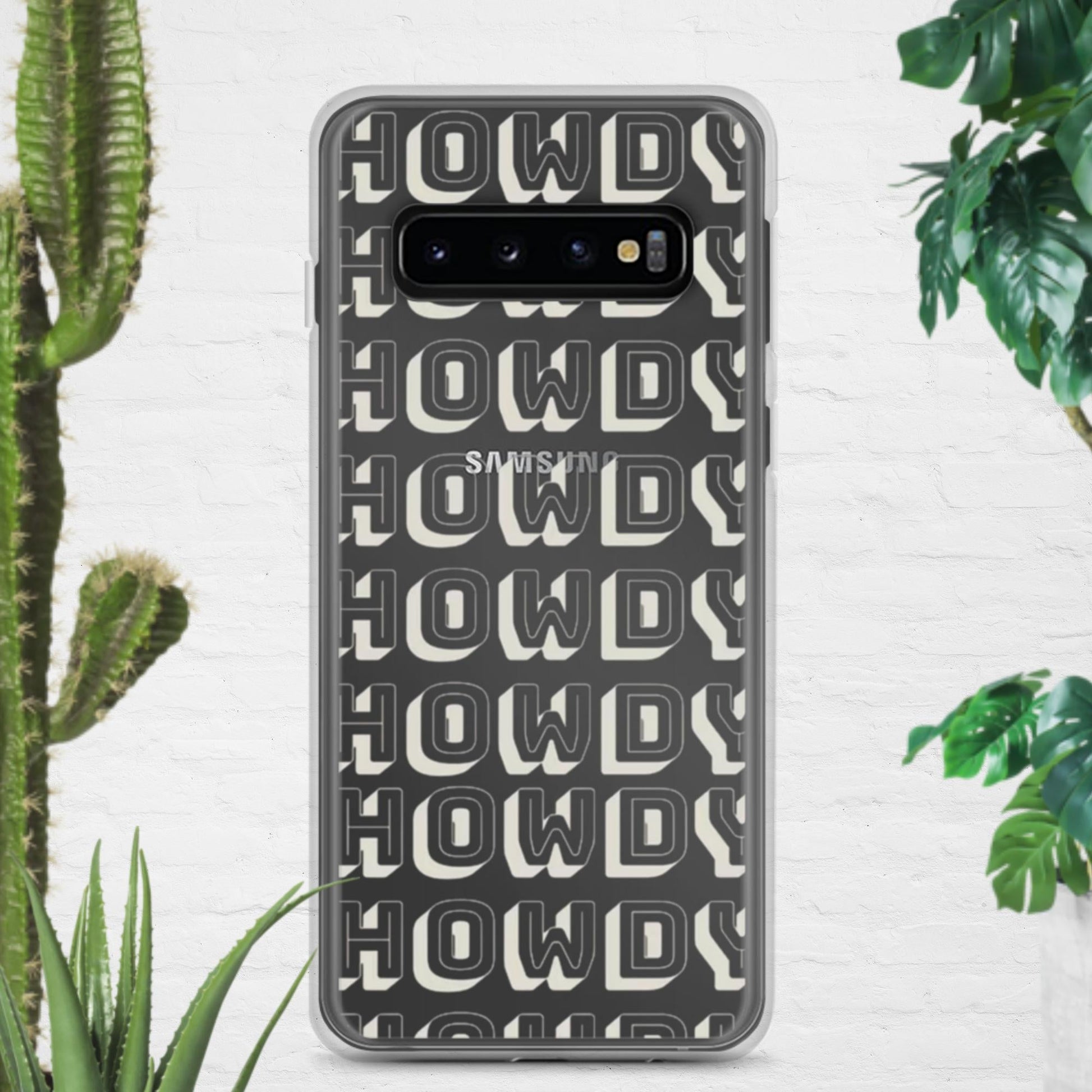 Howdy Clear Case for Samsung® - Pistols 'n Petticoats - #westernboutique# - #westernfashion#