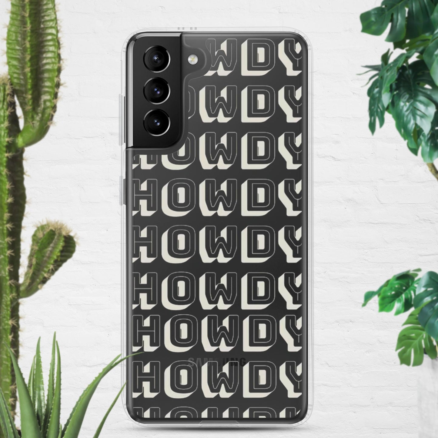 Howdy Clear Case for Samsung® - Pistols 'n Petticoats - #westernboutique# - #westernfashion#
