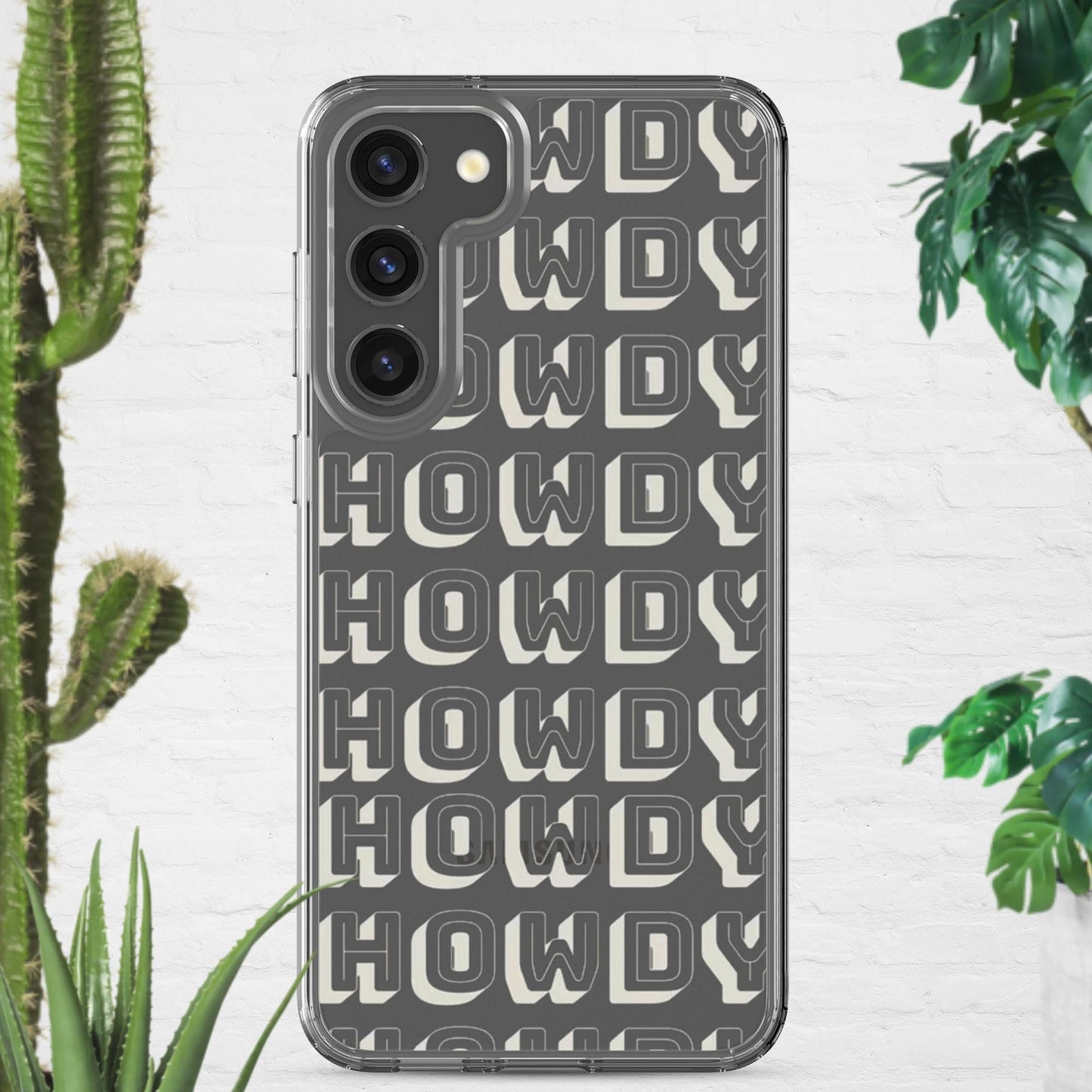 Howdy Clear Case for Samsung® - Pistols 'n Petticoats - #westernboutique# - #westernfashion#