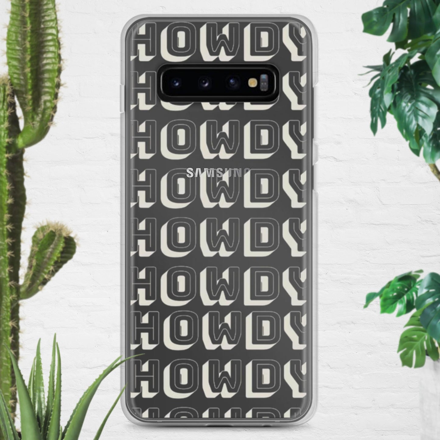 Howdy Clear Case for Samsung® - Pistols 'n Petticoats - #westernboutique# - #westernfashion#