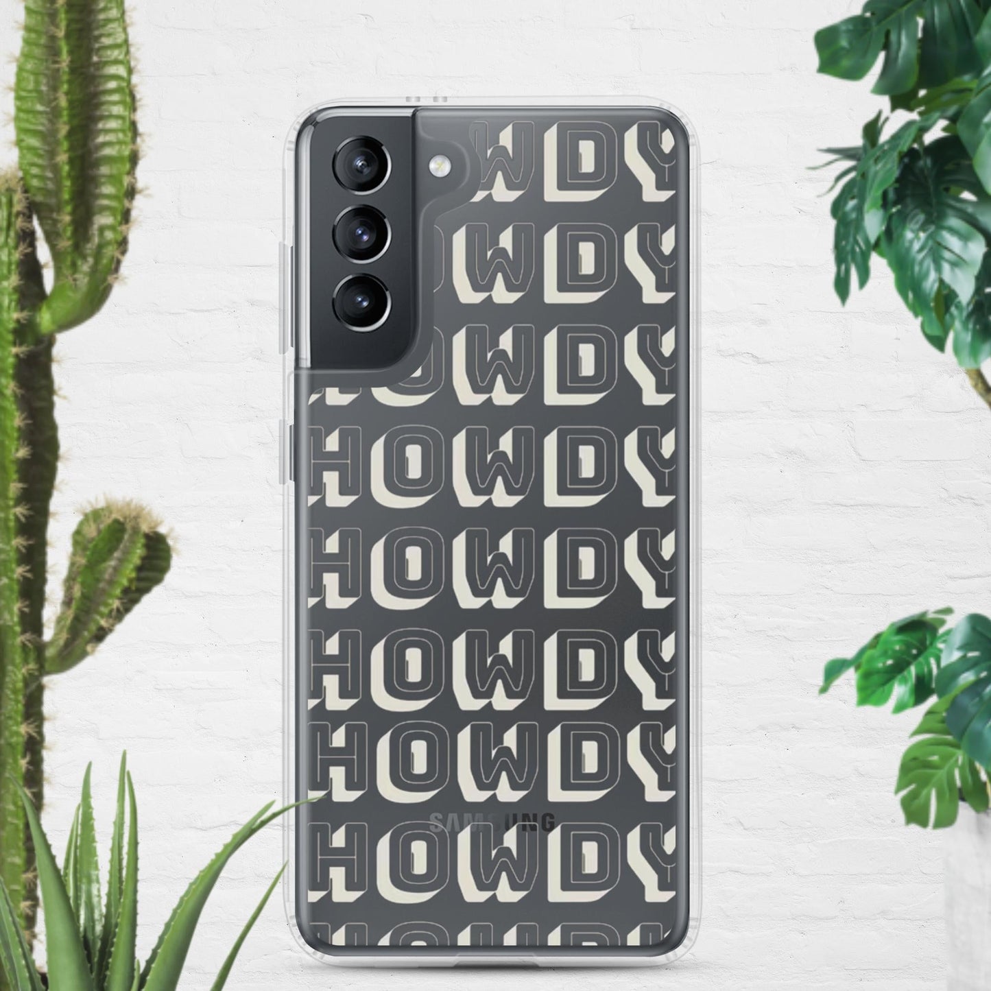 Howdy Clear Case for Samsung® - Pistols 'n Petticoats - #westernboutique# - #westernfashion#
