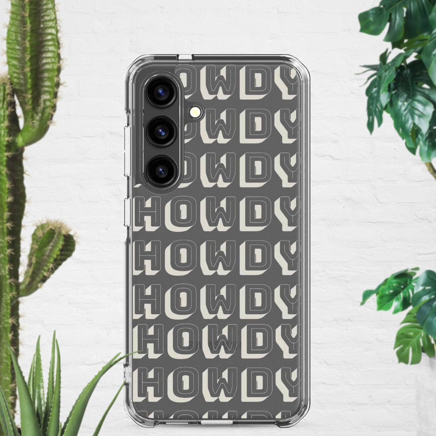 Howdy Clear Case for Samsung® - Pistols 'n Petticoats - #westernboutique# - #westernfashion#