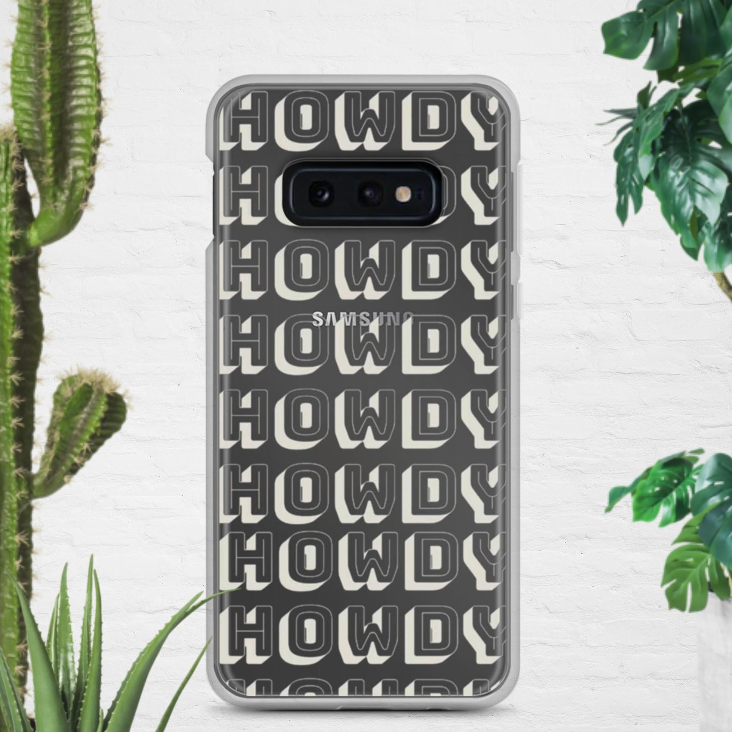 Howdy Clear Case for Samsung® - Pistols 'n Petticoats - #westernboutique# - #westernfashion#