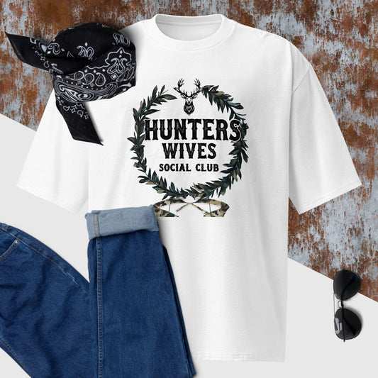 Hunter Wives Social Club Oversized heavyweight t-shirt - Pistols 'n Petticoats - #westernboutique# - #westernfashion#