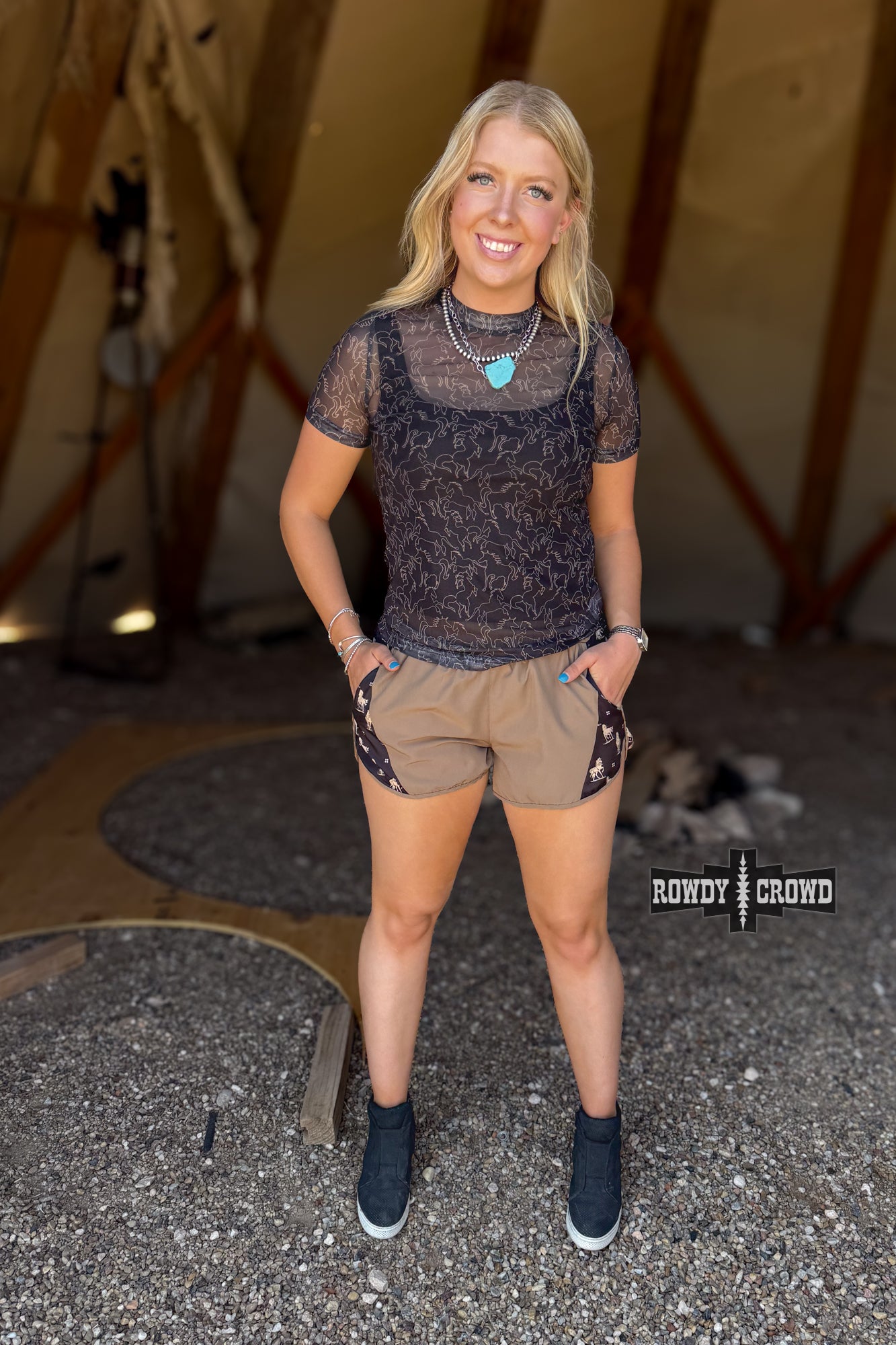 Mustang Ridge Shorts - Pistols 'n Petticoats - western boutique - womens western wear - western wear womens