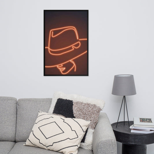 Neon Cowgirl Framed poster - Pistols 'n Petticoats - #westernboutique# - #westernfashion#
