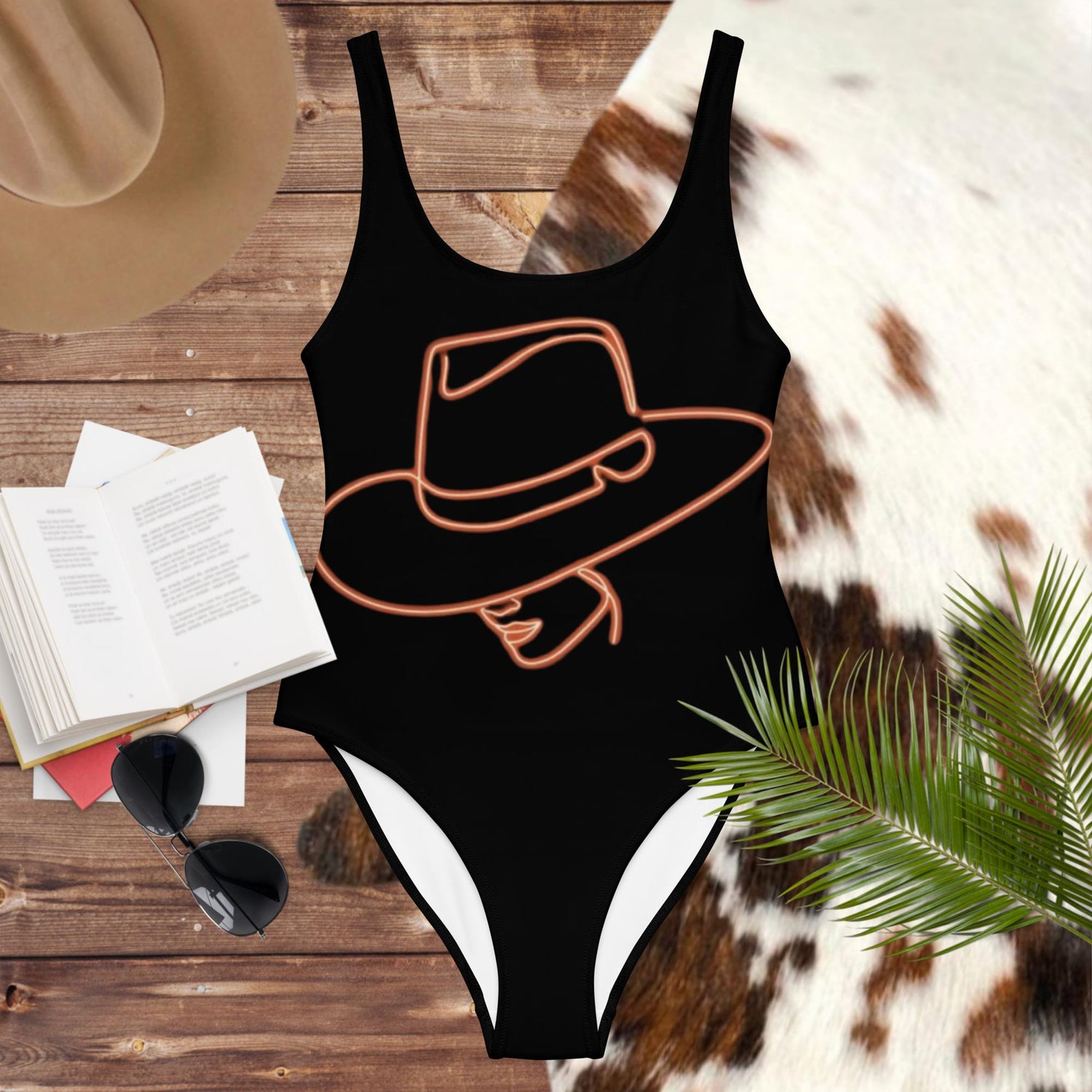 Neon Cowgirl One - Piece Swimsuit - Pistols 'n Petticoats - #westernboutique# - #westernfashion#