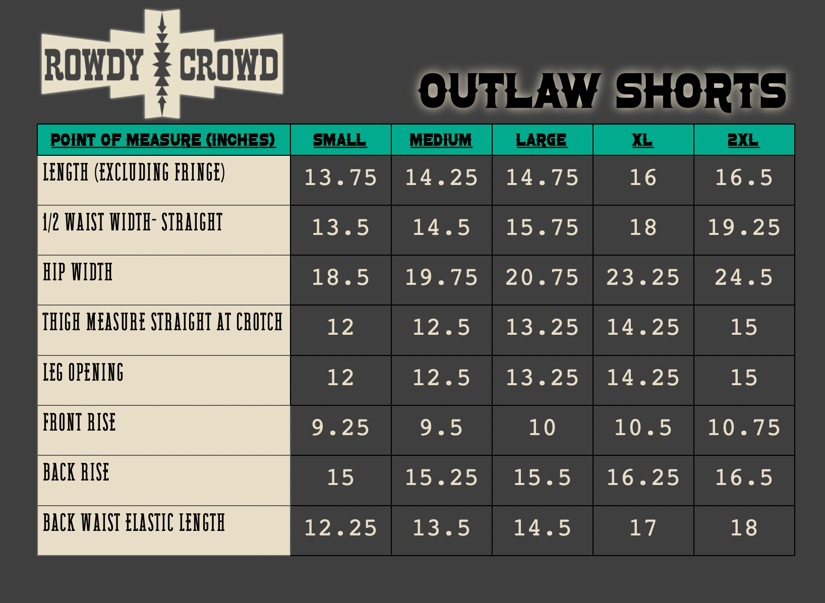 Outlaw Shorts - Pistols 'n Petticoats - #westernboutique# - #westernfashion#
