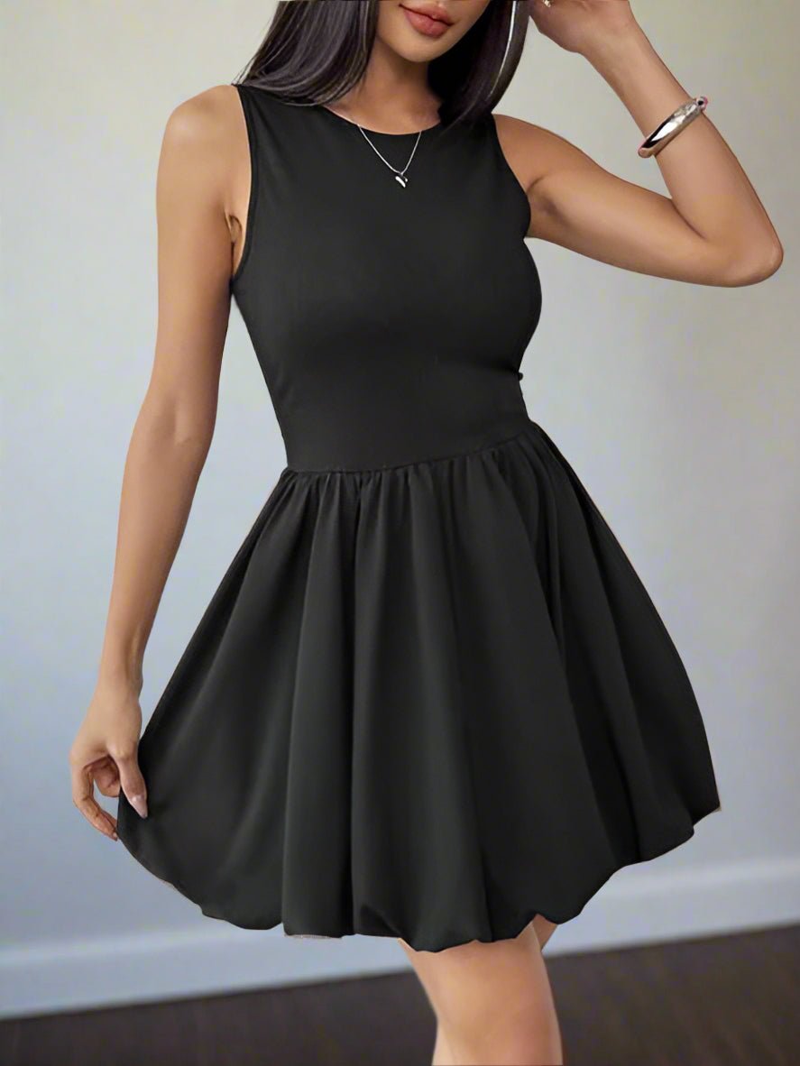 Perfee Ruched Sleeveless Mini Black Dress - Pistols 'n Petticoats - #westernboutique# - #westernfashion#