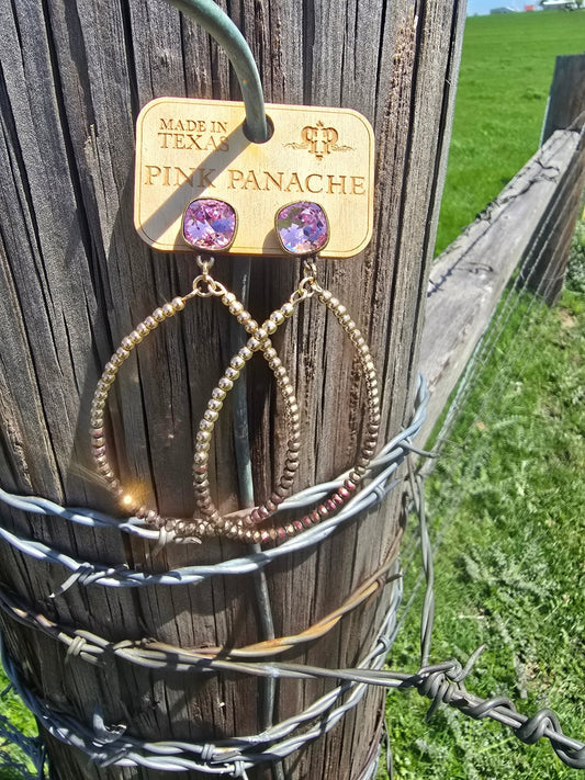Pink and gold Dangles - Pistols 'n Petticoats - #westernboutique# - #westernfashion#
