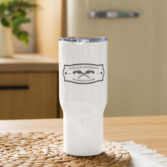 Pistols N Petticoats Travel mug with a handle - Pistols 'n Petticoats - #westernboutique# - #westernfashion#