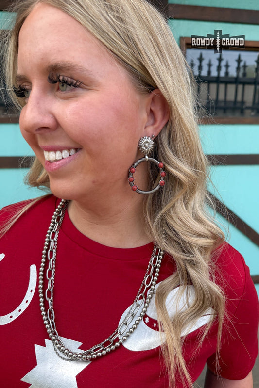 Red Hondo Earrings - Pistols 'n Petticoats - western boutique - womens western wear - western wear womens