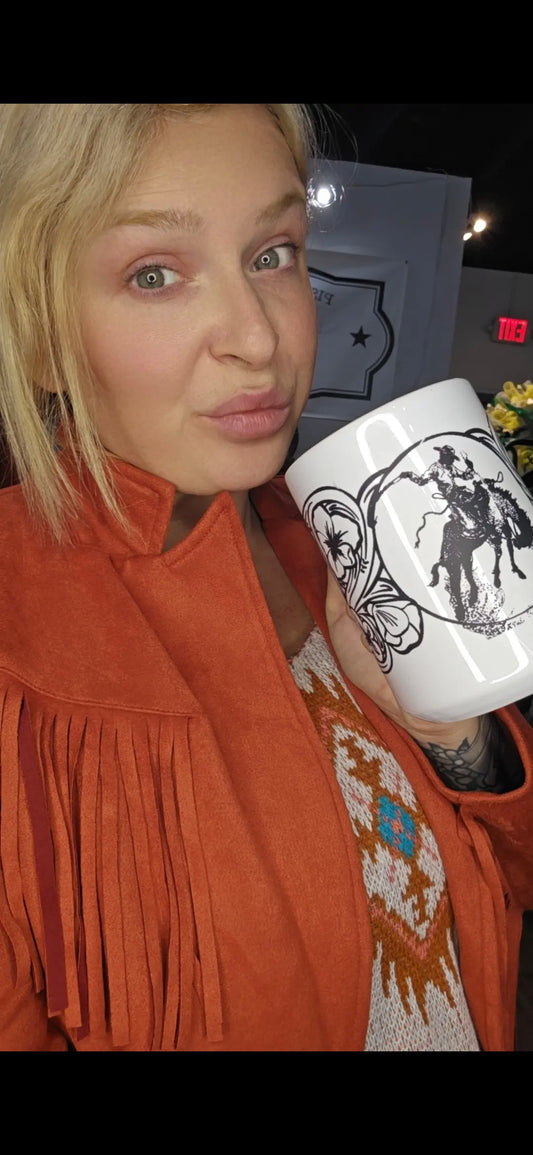 Bucking Horse Coffee Cup