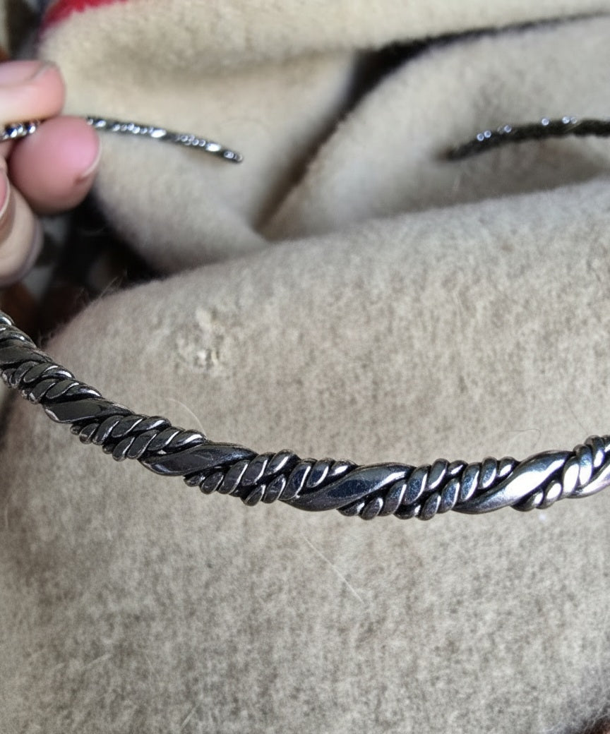midnight range choker, western braided choker, luxury western jewelry, silver twist necklace, handcrafted western choker, pistols n petticoats jewelry, country western necklace, luxury cowgirl style, braided silver necklace, western accessories, elegant cowgirl jewelry, boho western fashion, high end western jewelry, western boutique necklace, cowgirl luxe accessories, silver braided choker, modern western jewelry, handcrafted cowgirl choker, western lifestyle fashion, country chic jewelry
