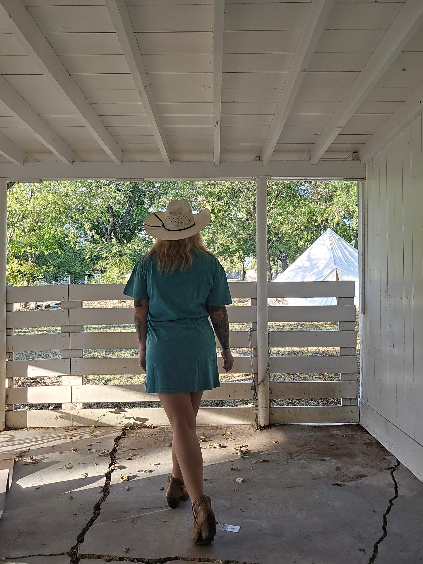 Turquoise Tshirt dress