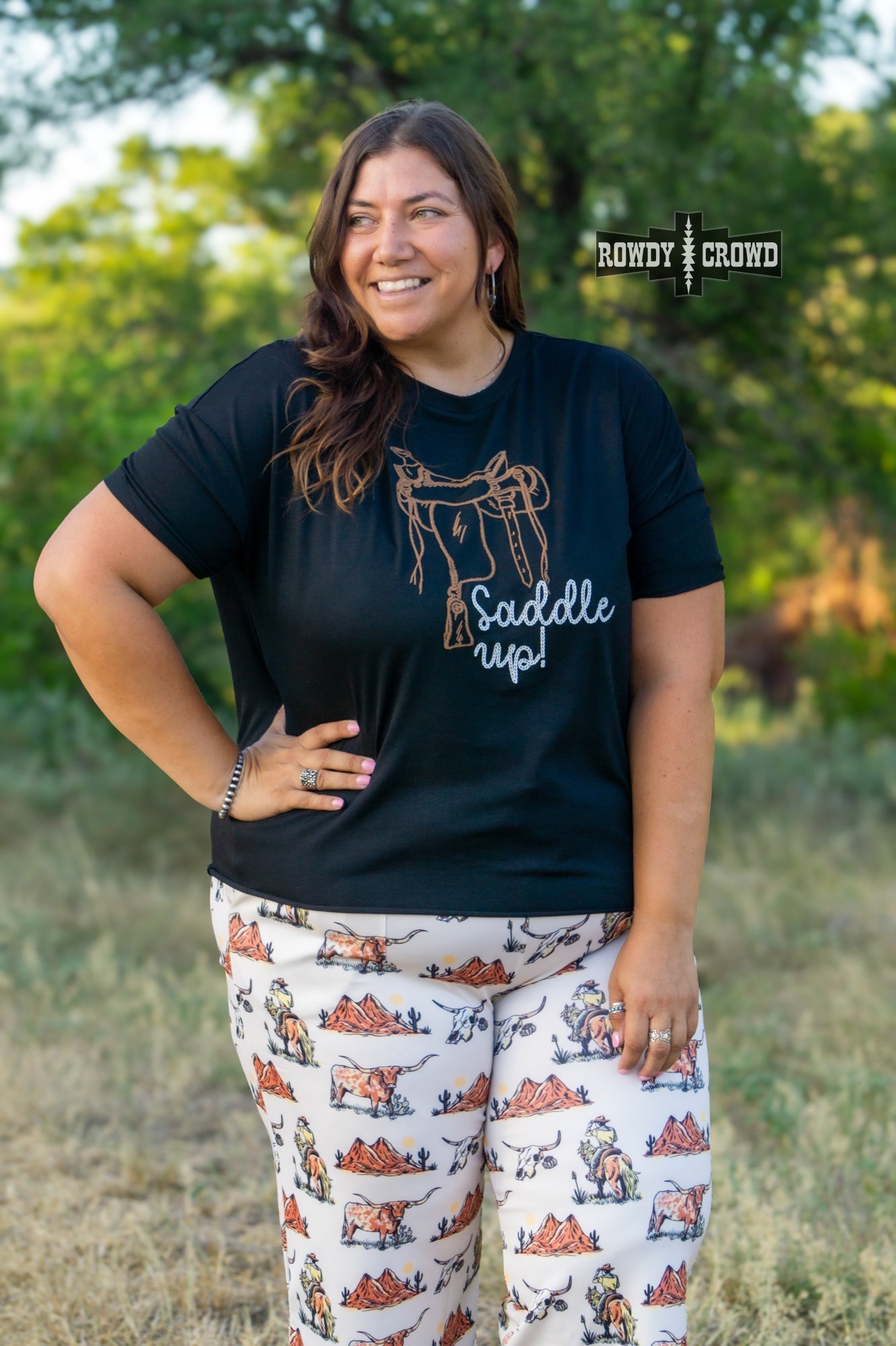 Saddle Up Tee - Pistols 'n Petticoats - western boutique - womens western wear - western wear womens