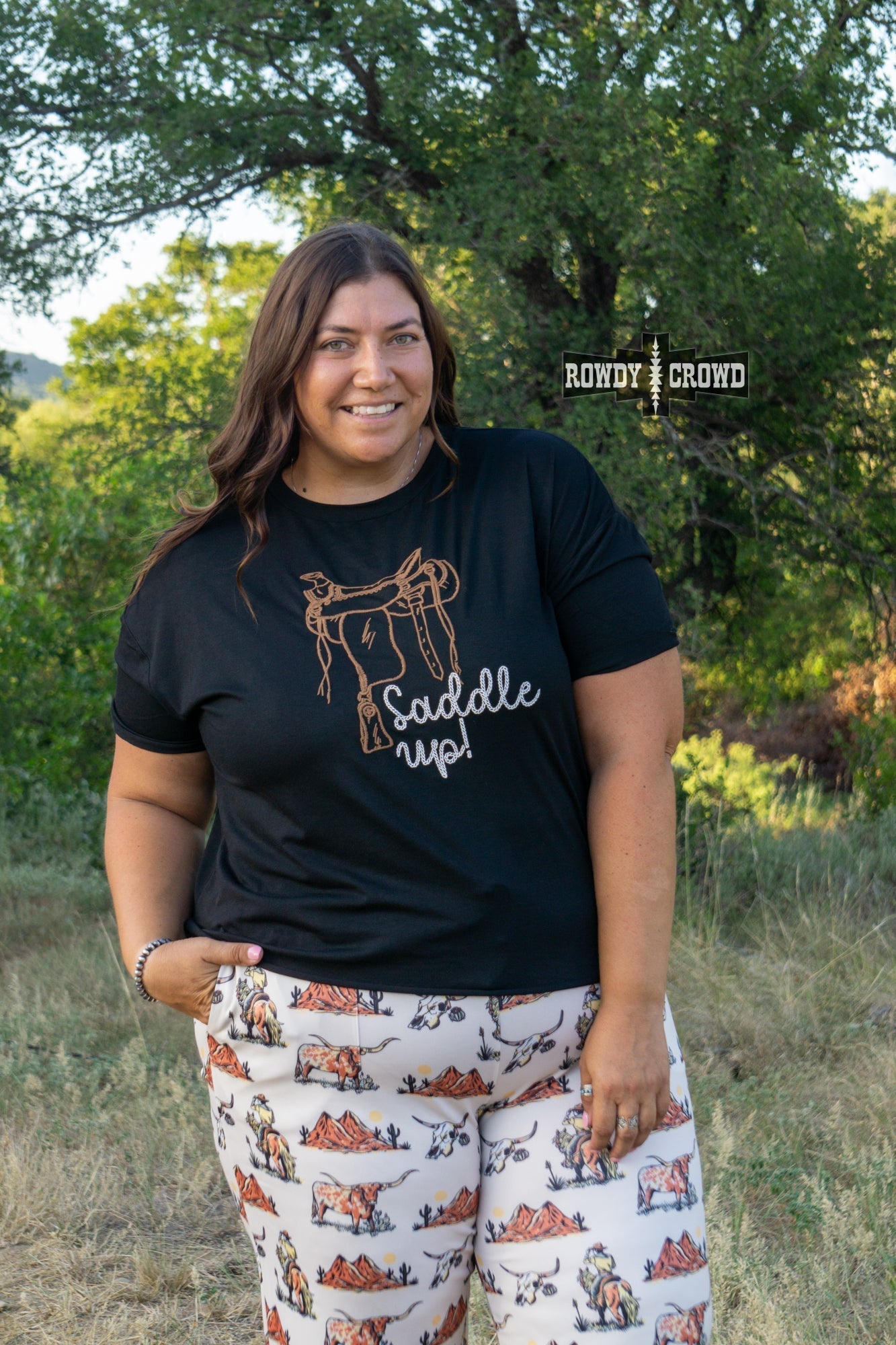 Saddle Up Tee - Pistols 'n Petticoats - western boutique - womens western wear - western wear womens