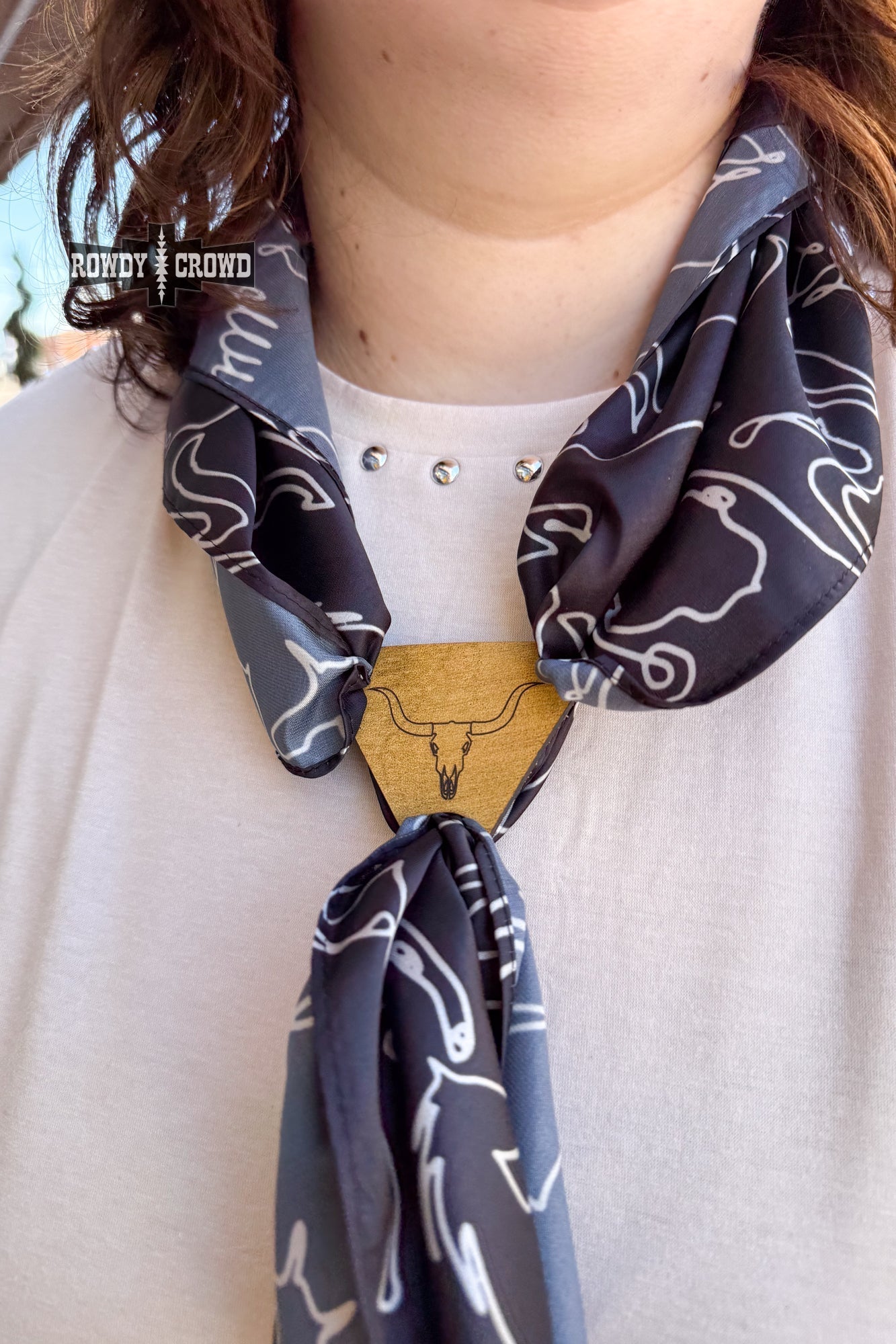 Seminole Skull Scarf Slide - Pistols 'n Petticoats - western boutique - womens western wear - western wear womens