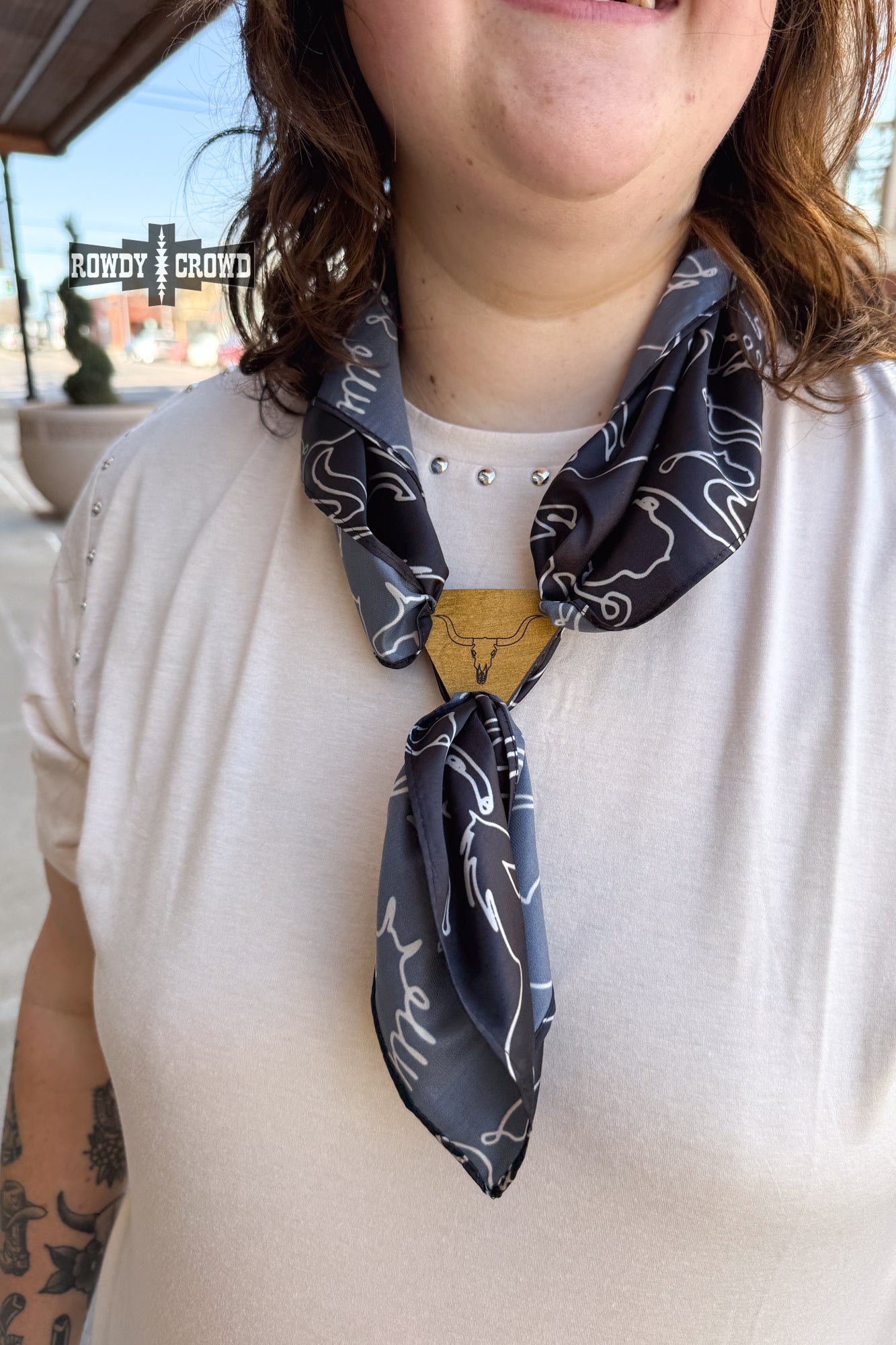 Seminole Skull Scarf Slide - Pistols 'n Petticoats - western boutique - womens western wear - western wear womens