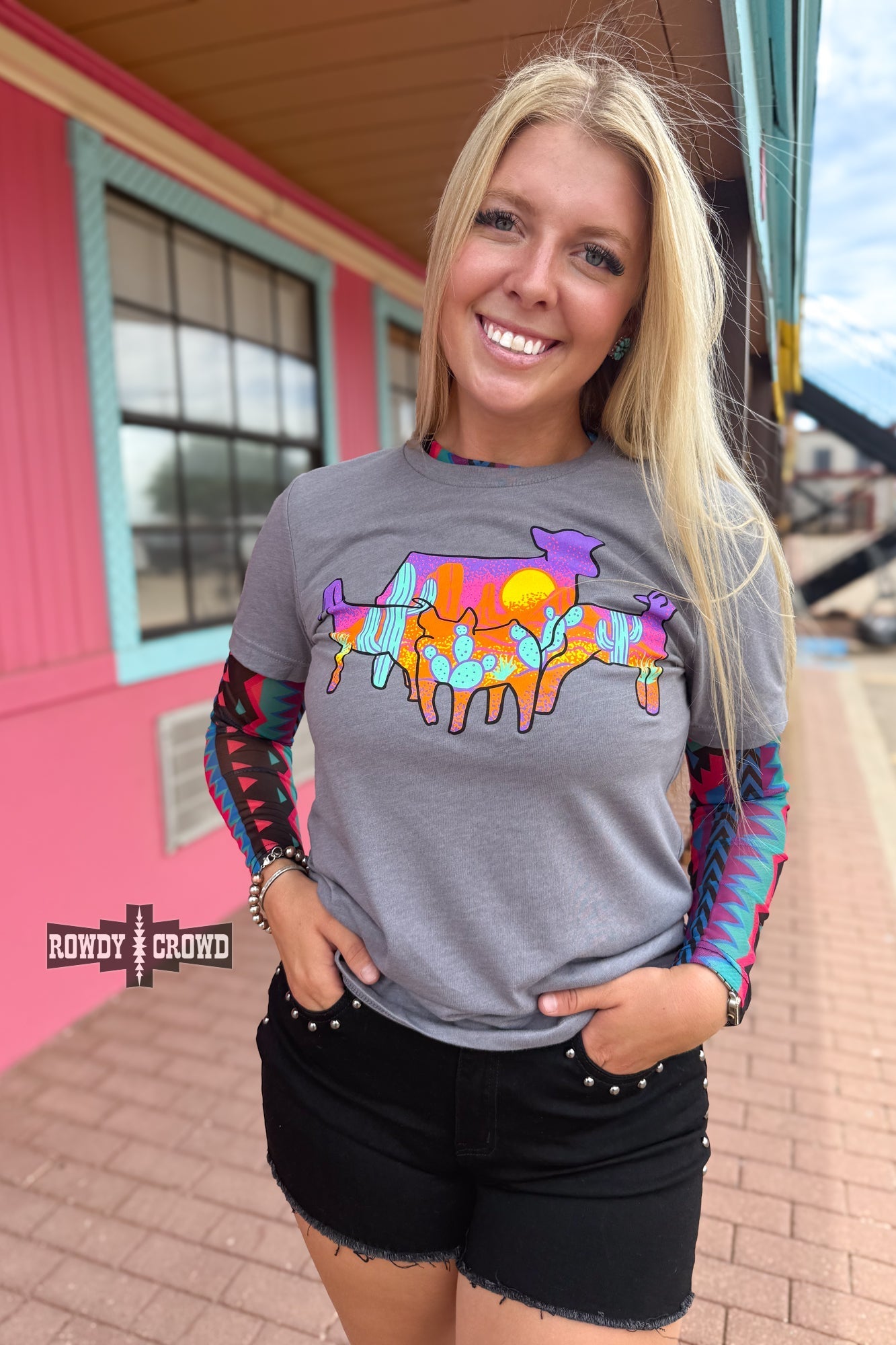 Show Time Tee - Pistols 'n Petticoats - western boutique - womens western wear - western wear womens