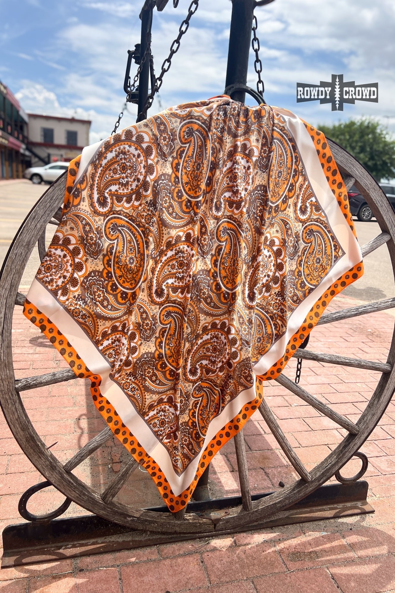 Something in the Orange Wild Rag - Pistols 'n Petticoats - western boutique - womens western wear - western wear womens