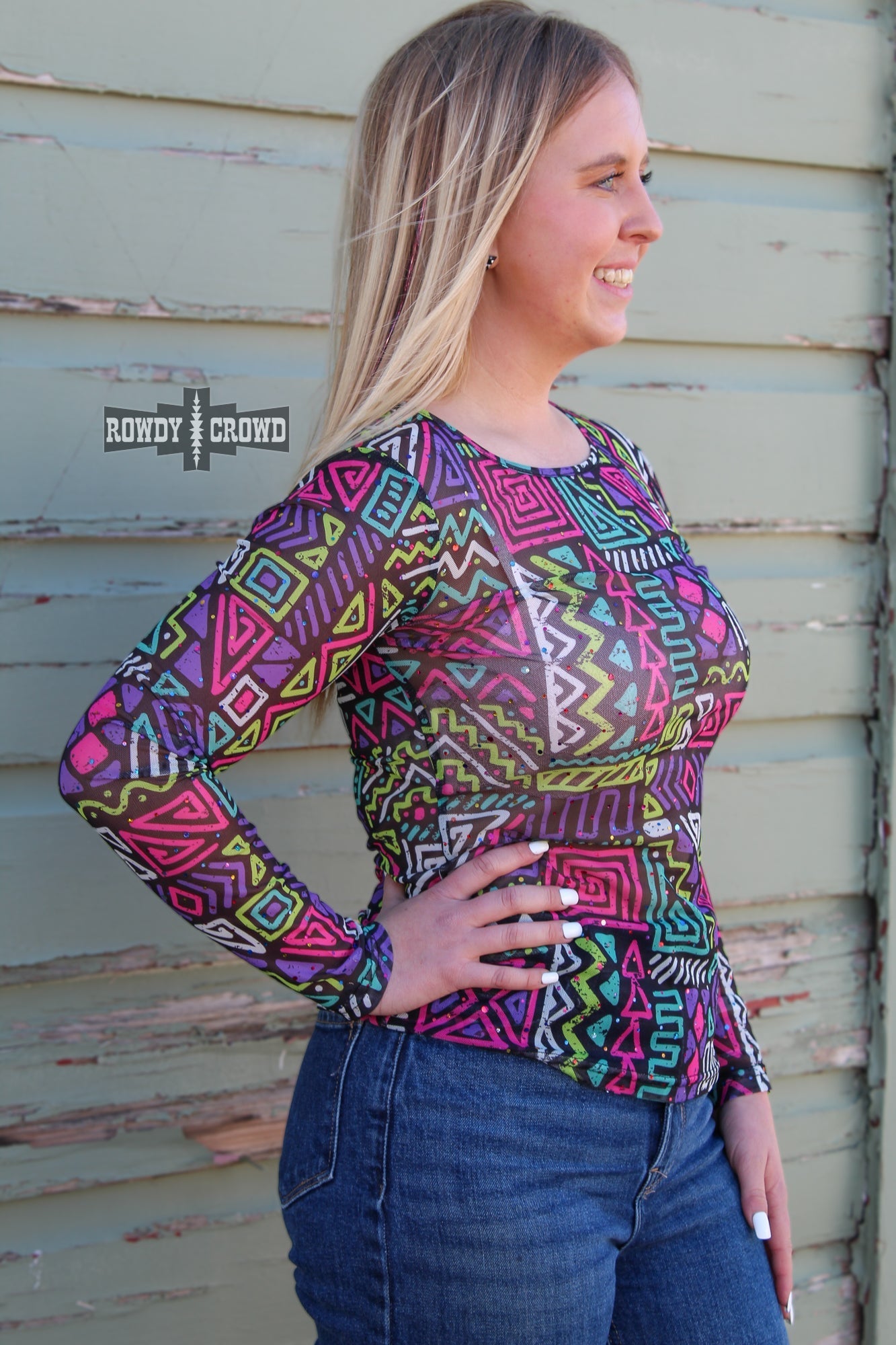 Spaced Out Mesh Top - Pistols 'n Petticoats - #westernboutique# - #westernfashion#