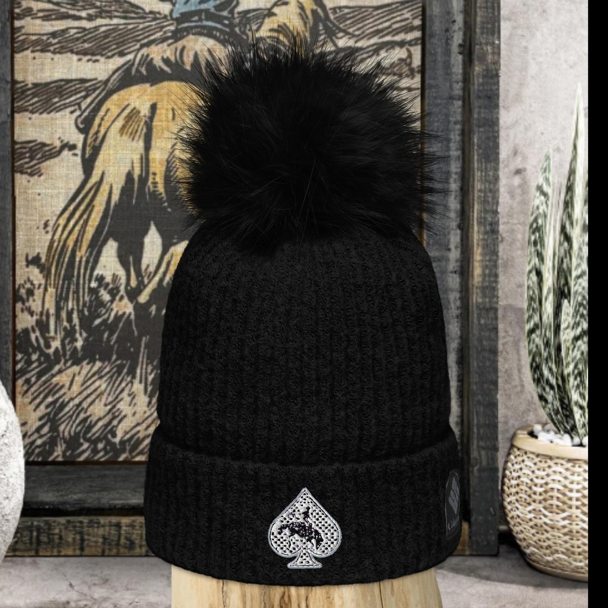 Spade Beanie Columbia pom - pom beanie - Pistols 'n Petticoats - #westernboutique# - #westernfashion#