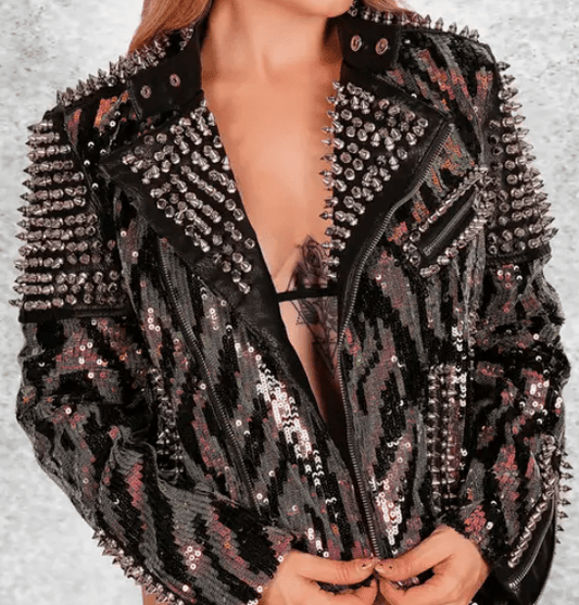 Studded Jacket with Sequins - Pistols 'n Petticoats - #westernboutique# - #westernfashion#