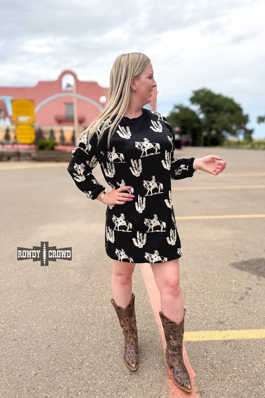 Sweet Saguaro Sweater Dress - Pistols 'n Petticoats - western boutique - womens western wear - western wear womens