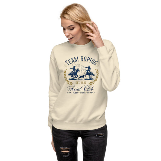 Team Roping Unisex Premium Sweatshirt - Pistols 'n Petticoats - #westernboutique# - #westernfashion#