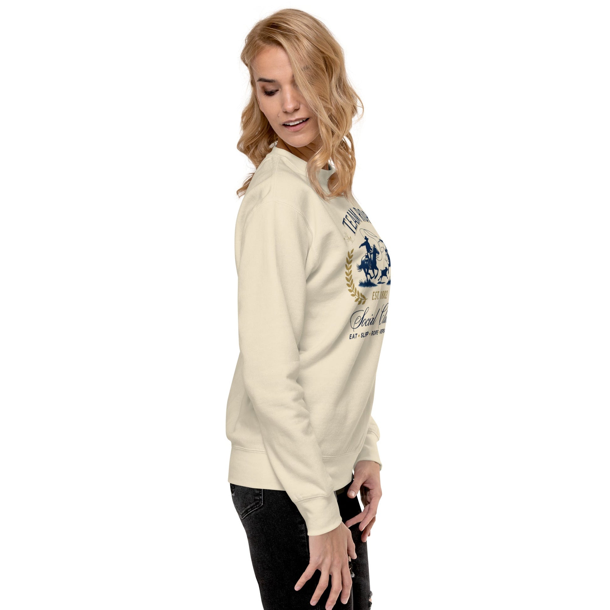 Team Roping Unisex Premium Sweatshirt - Pistols 'n Petticoats - #westernboutique# - #westernfashion#