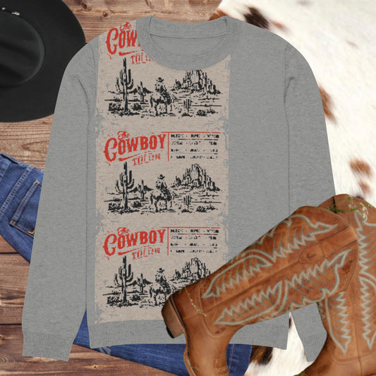 The Cowboy Ticket Knitted crew neck sweater - Pistols 'n Petticoats - #westernboutique# - #westernfashion#