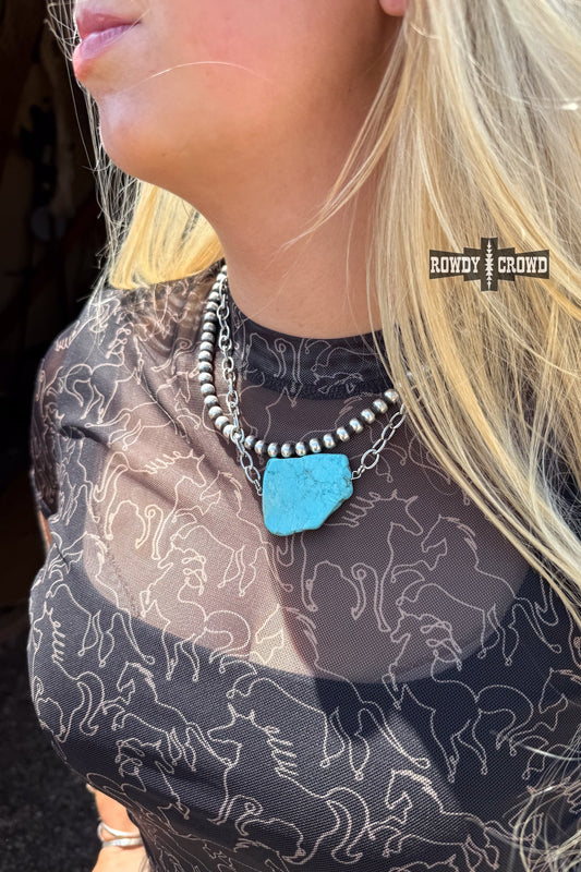 Tulsa Turquoise Necklace - Pistols 'n Petticoats - western boutique - womens western wear - western wear womens
