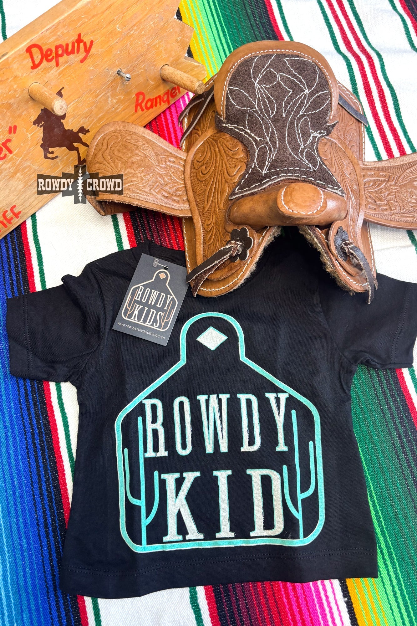 TURQUOISE - Rowdy Kid Tee - Pistols 'n Petticoats - #westernboutique# - #westernfashion#