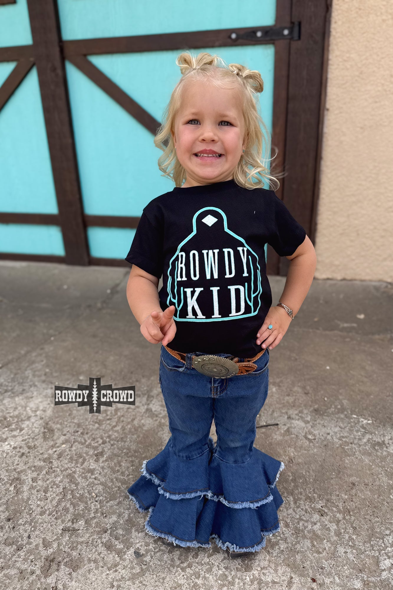 TURQUOISE - Rowdy Kid Tee - Pistols 'n Petticoats - #westernboutique# - #westernfashion#