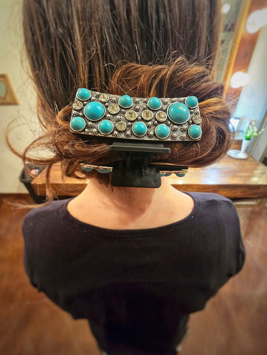 Turquoise stone clip - Pistols 'n Petticoats - #westernboutique# - #westernfashion#
