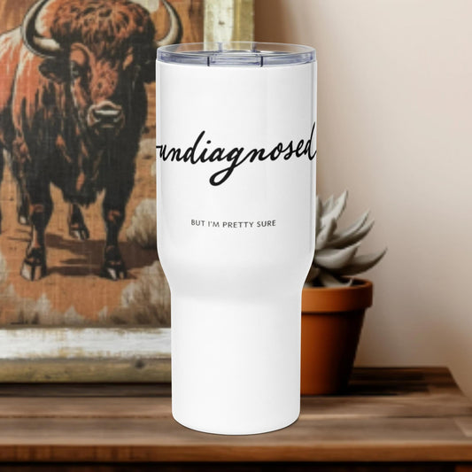 Undiagnosed Travel mug with a handle - Pistols 'n Petticoats - #westernboutique# - #westernfashion#