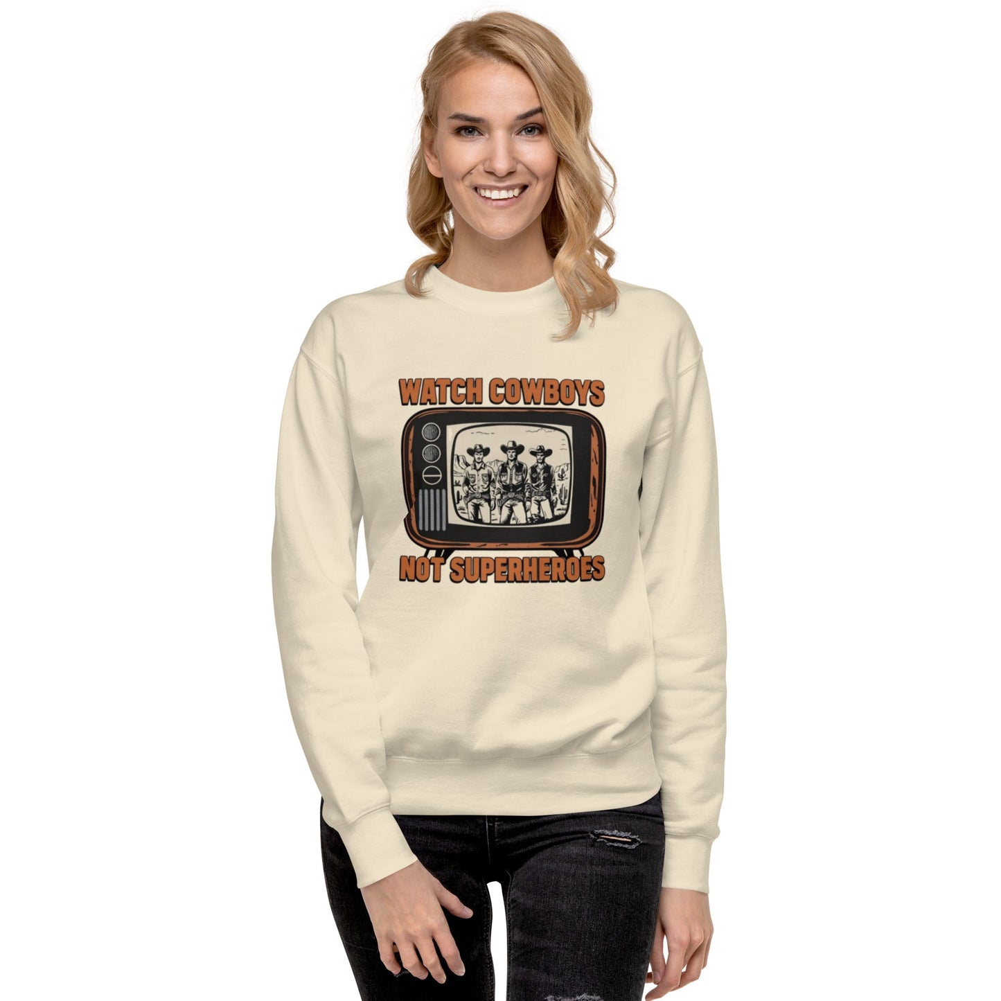 Watch Cowboys Unisex Premium Sweatshirt - Pistols 'n Petticoats - #westernboutique# - #westernfashion#