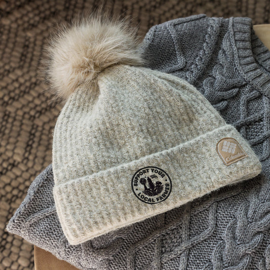 Western Columbia pom - pom beanie - Pistols 'n Petticoats - #westernboutique# - #westernfashion#