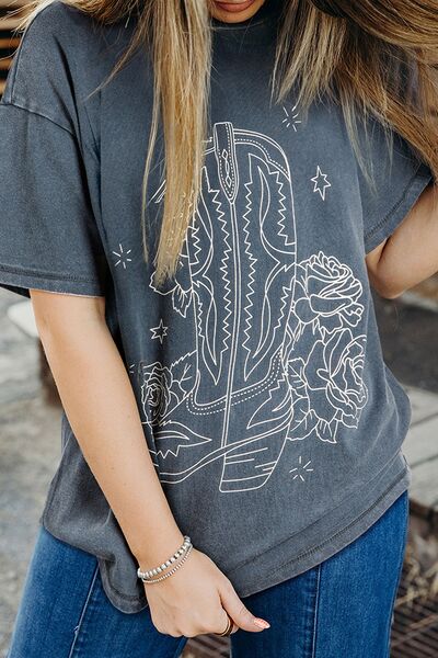 Western Cowboy Boots Graphic T-Shirt - Pistols 'n Petticoats - #westernboutique# - #westernfashion#