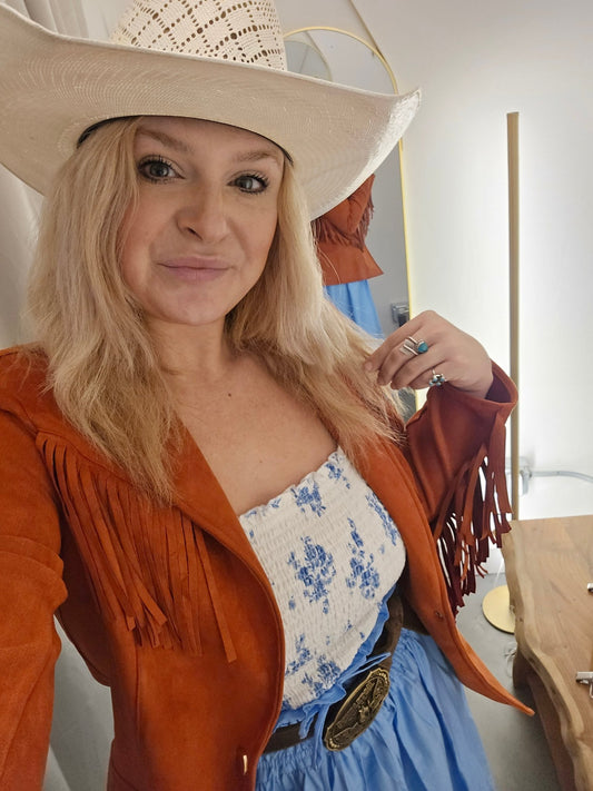 Western Fringe Suede Oversize Jacket - suede fringe jacket - Pistols 'n Petticoats - #westernboutique# - #westernfashion#