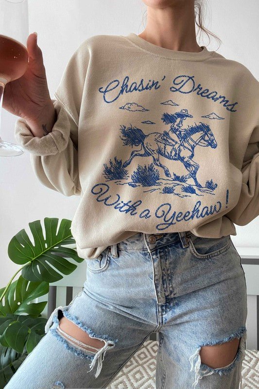 YEEHAW WESTERN COUNTRY GRAPHIC SWEATSHIRT - Pistols 'n Petticoats - #westernboutique# - #westernfashion#